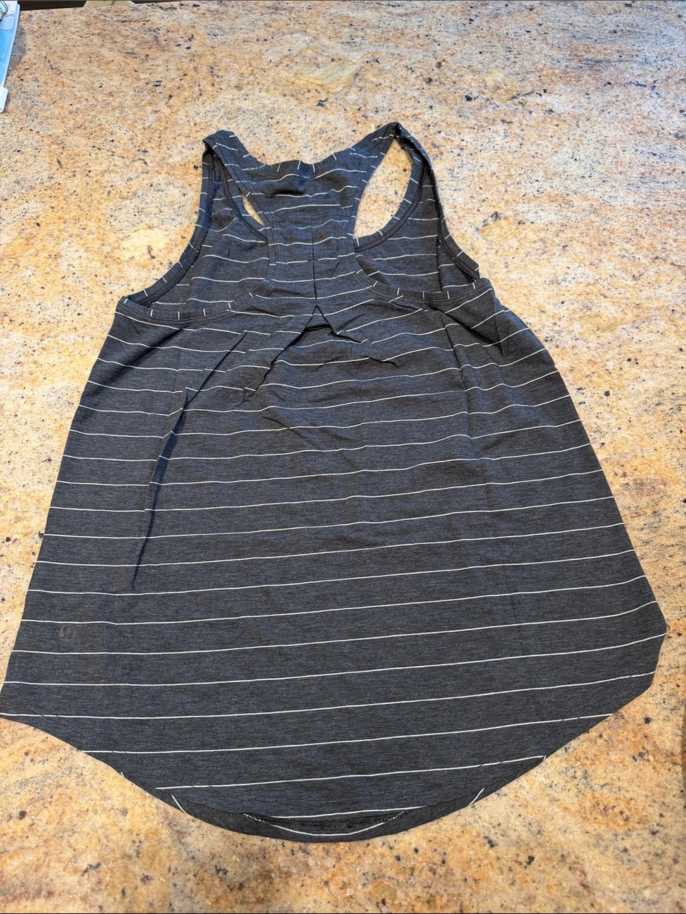 lululemon athletica Charcoal Gray Striped Racerback Tank